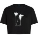 тениска,мъжки,тениски,дамски,тениски,karl,lagerfeld,a3w17040,regular,cropped,flower,short,sleeve,t,shirt,black,(black)