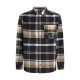 карирана,риза,дамски,ризи,мъжки,ризи,karl,lagerfeld,jeans,a4m16004,check,long,sleeve,shirt,black,(chipmunk)