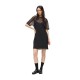 рокля,дамски,поли,и,рокли,karl,lagerfeld,jeans,a4w13048,short,sleeve,short,dress,black,(black)