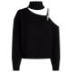 блуза,дамски,пуловери,дамски,плетени,дрехи,karl,lagerfeld,a4w18019,cut,out,sweater,black,(black)