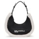 чанта,всички,чанти,karl,lagerfeld,a4w30229,shearling,handbag,black,(black,white)