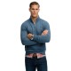 блуза,мъжки,пуловери,superdry,vintage,logo,embroidered,henley,half,zip,sweatshirt,blue,(bluestone,marl)