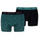 боксерки,мъжко,бельо,puma,701236905,boxers,2,units,green,black,(emerald,ice,black)