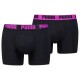 боксерки,мъжко,бельо,puma,everyday,basic,boxers,2,units,black,(electric,orchid,black)