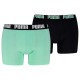 боксерки,мъжко,бельо,puma,everyday,basic,boxers,2,units,green,black,(mint,jelly,black)
