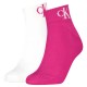 чорапи,дамски,чорапи,calvin,klein,jeans,701228813,quarter,short,socks,2,pairs,white,pink,(fuchsia)