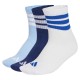 чорапи,мъжки,чорапи,дамски,чорапи,adidas,3,stripes,cushioned,sportswear,mid,cut,socks,3,units,multicolor,(dark,blue,white,glow,blue)