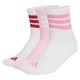 чорапи,мъжки,чорапи,дамски,чорапи,adidas,3,stripes,cushioned,sportswear,mid,cut,socks,3,units,white,pink,(white,clear,pink,active,maroon)