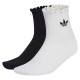 чорапи,мъжки,чорапи,дамски,чорапи,adidas,originals,ruffle,quarter,socks,white,black,(white,black)