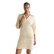 рокля,дамски,поли,и,рокли,scotch,&,soda,ufu01421t,3,4,sleeve,short,dress,beige,(fog)