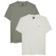 тениска,мъжки,тениски,дамски,тениски,tommy,jeans,dm0dm20687,short,sleeve,t,shirt,2,units,green,white,(ecru,utility,sage)