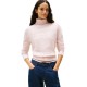 блуза,дамски,пуловери,дамски,плетени,дрехи,tommy,jeans,dw0dw21687,high,neck,sweater,pink,(ancient,white)