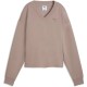 блуза,дамски,блузи,puma,ess,elevated,comfort,sweatshirt,brown,(sandstone)