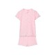 пижама,детски,пижами,boboli,483005,short,sleeve,pyjama,pink,(flower,print)