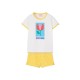 пижама,детски,пижами,boboli,483038,short,sleeve,pyjama,yellow,white,(white)