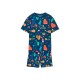 пижама,детски,пижами,boboli,683018,short,sleeve,pyjama,blue,(music,print)