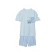 пижама,детски,пижами,boboli,683074,short,sleeve,pyjama,blue,(blue)