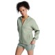 блуза,дамски,блузи,roxy,rise,&,vibe,textured,full,zip,sweatshirt,green,(oil,green)