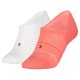 чорапи,мъжки,чорапи,дамски,чорапи,tommy,hilfiger,rib,stripe,no,show,socks,2,pairs,red,white,(coral)