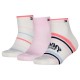 чорапи,мъжки,чорапи,дамски,чорапи,tommy,hilfiger,sport,stripe,quarter,socks,3,pairs,white,pink,(pink)