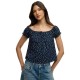 фланелка,с,къс,ръкав,дамски,топове,superdry,1,2,button,woven,short,sleeve,top,blue,(navy,off,white,ditsy,floral)