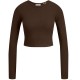 фланелка,с,дълъг,ръкав,дамски,топове,jack,&,jones,feline,rib,jjxx,long,sleeve,top,brown,(demitasse)