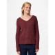 блуза,дамски,пуловери,дамски,плетени,дрехи,pieces,ellen,v,neck,sweater,red,(tawny,port)