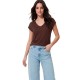 тениска,мъжки,тениски,дамски,тениски,pieces,kamala,short,sleeve,v,neck,t,shirt,brown,(chicory,coffee)