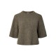 блуза,дамски,пуловери,дамски,плетени,дрехи,pieces,silly,short,sleeve,sweater,green,(morel,melange)