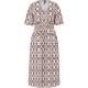 рокля,дамски,поли,и,рокли,pieces,tala,midi,short,sleeve,dress,brown,(cloud,dancer,trible,coffee,quartz)
