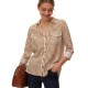 риза,с,дълъг,ръкав,дамски,ризи,мъжки,ризи,vero,moda,bumpy,long,sleeve,shirt,brown,(birch,new,stripe,tigers,eye)
