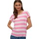 тениска,мъжки,тениски,дамски,тениски,vero,moda,wide,stripe,short,sleeve,t,shirt,pink,(pink,cosmos,snow,white)
