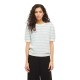 блуза,мъжки,пуловери,дамски,пуловери,vila,dalo,o,neck,stripe,knit,short,sleeve,sweater,white,(white,alyssum,nantucket,breeze)
