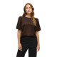 тениска,мъжки,тениски,дамски,тениски,vila,ellette,2,4,satin,puff,top,short,sleeve,t,shirt,brown,(coffee,bean)
