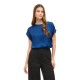 тениска,мъжки,тениски,дамски,тениски,vila,ellette,satin,top,short,sleeve,t,shirt,blue,(navy,peony)