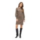рокля,дамски,поли,и,рокли,vila,kerry,o,neck,long,sleeve,short,dress,brown,(falcon,melange)