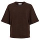 блуза,мъжки,пуловери,дамски,пуловери,vila,liga,o,neck,knit,short,sleeve,sweater,brown,(coffee,bean,melange)