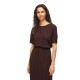 тениска,мъжки,тениски,дамски,тениски,vila,plisa,o,neck,top,short,sleeve,t,shirt,brown,(coffee,bean)