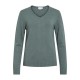 блуза,мъжки,пуловери,дамски,пуловери,vila,ril,knit,v,neck,sweater,green,(balsam,green,dark,melange)