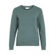 блуза,мъжки,пуловери,дамски,пуловери,vila,ril,o,neck,knit,sweater,green,(balsam,green,dark,melange)