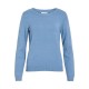 блуза,мъжки,пуловери,дамски,пуловери,vila,ril,o,neck,knit,sweater,blue,(blue,shadow,dark,melange)