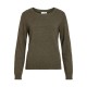 блуза,мъжки,пуловери,дамски,пуловери,vila,ril,o,neck,knit,sweater,green,(forest,night,dark,melange)