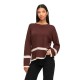 блуза,мъжки,пуловери,дамски,пуловери,vila,ril,o,neck,oversize,knit,sweater,brown,(coffee,bean,slnm)