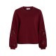 блуза,дамски,блузи,vila,sandy,detail,top,sweatshirt,red,(port,royale)