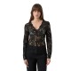 дамски,блузи,yas,lacey,v,neck,lace,top,long,sleeve,blouse,black,(black)