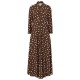 рокля,дамски,поли,и,рокли,yas,savanna,long,shirt,3,4,sleeve,long,dress,brown,(pinecone,ecru,dots,print)