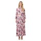 рокля,дамски,поли,и,рокли,yas,savanna,long,shirt,3,4,sleeve,long,dress,multicolor,(pristine,lynn)