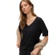 тениска,мъжки,тениски,дамски,тениски,vero,moda,awrita,short,sleeve,v,neck,t,shirt,black,(black)