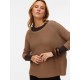 блуза,дамски,пуловери,дамски,плетени,дрехи,vero,moda,new,nora,3,4,boatneck,sweater,brown,(caribou)