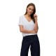 тениска,мъжки,тениски,дамски,тениски,vero,moda,paulina,short,sleeve,v,neck,t,shirt,white,(bright,white)